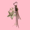 Charm túi xách Tiny hình ngôi sao phối dây dù, móc khóa kim loại cá tính